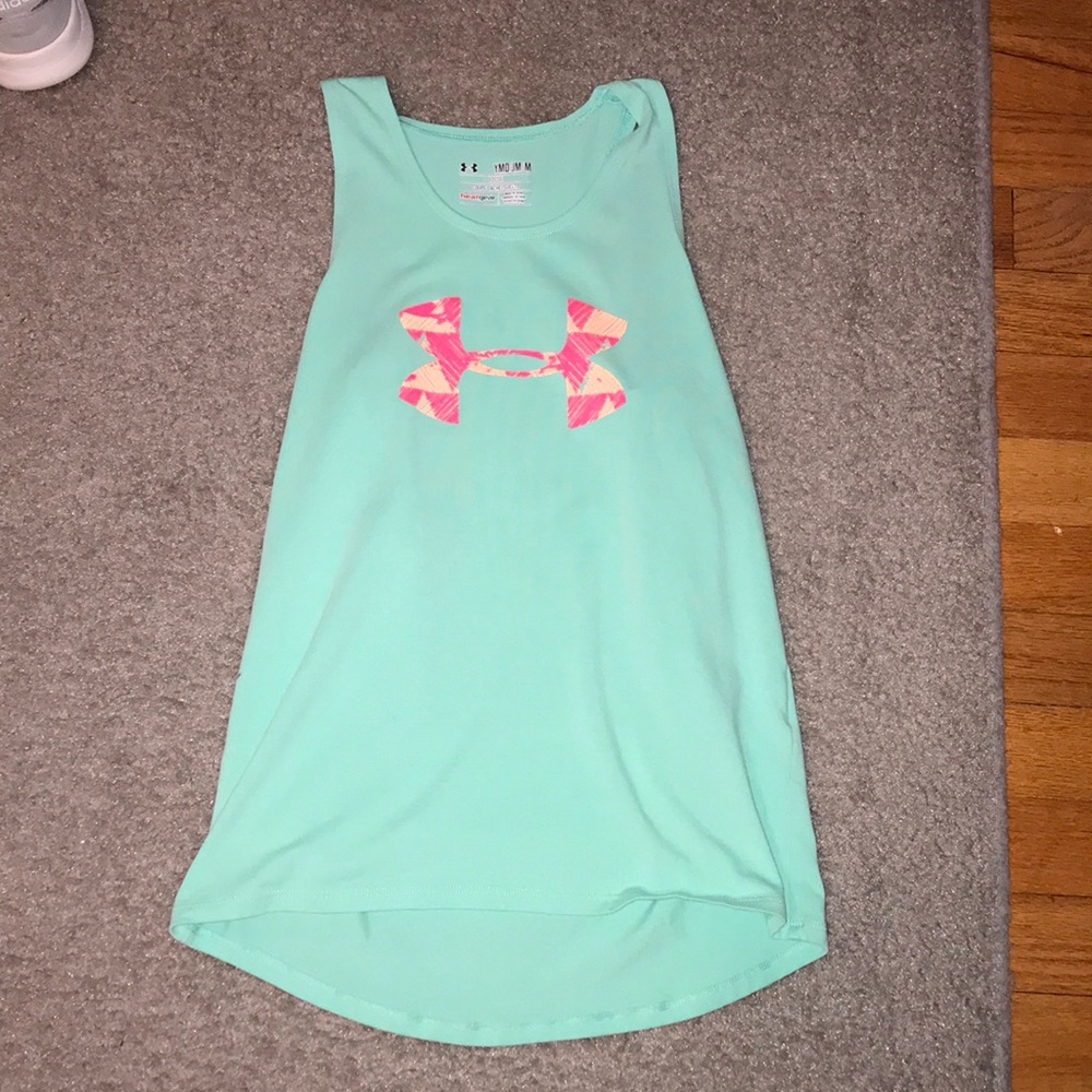 teal under armour tank top